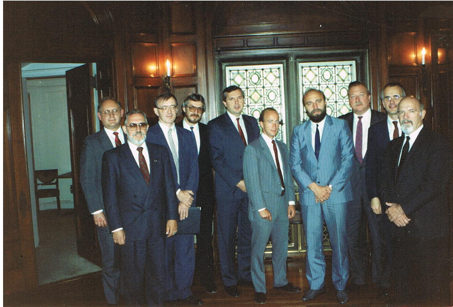 After the signing of the cooperation memorandum, July 1990
