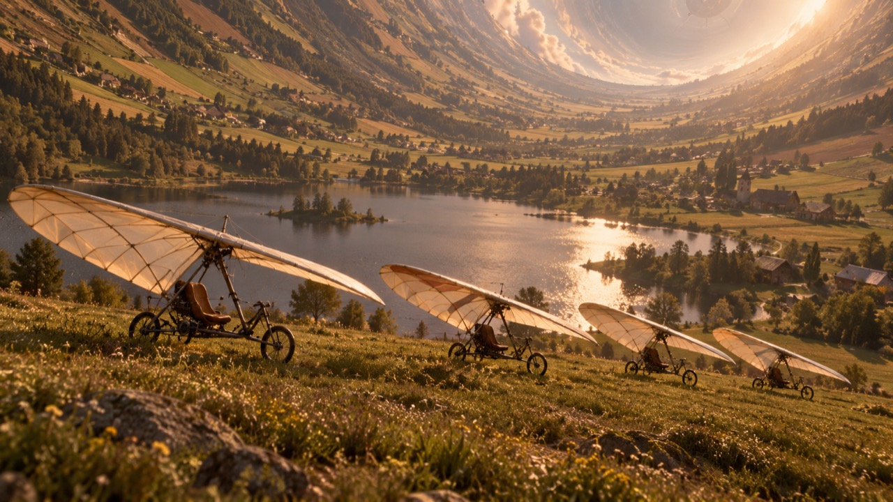 Gliders over the lake