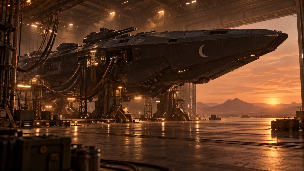 The Vanags in the hangar