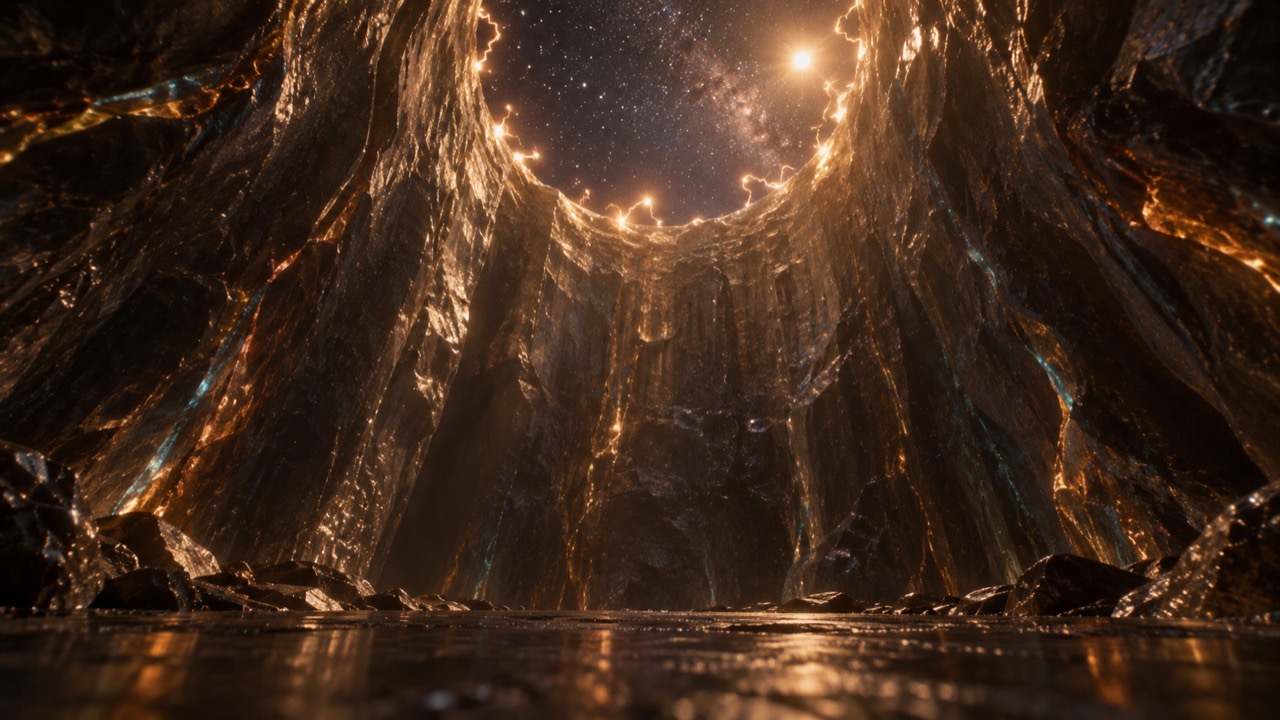 The fall into the Palace shaft