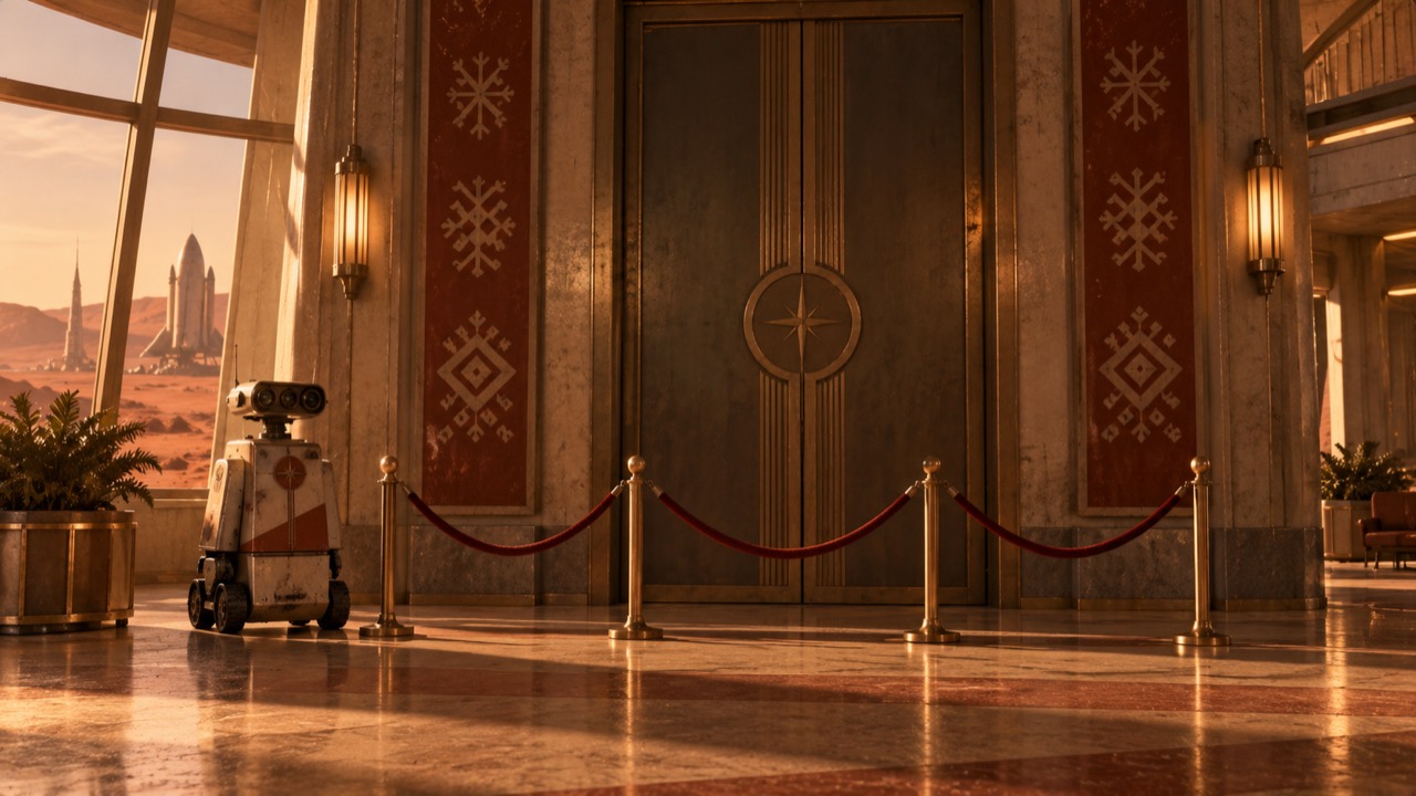 The doors of the press hall