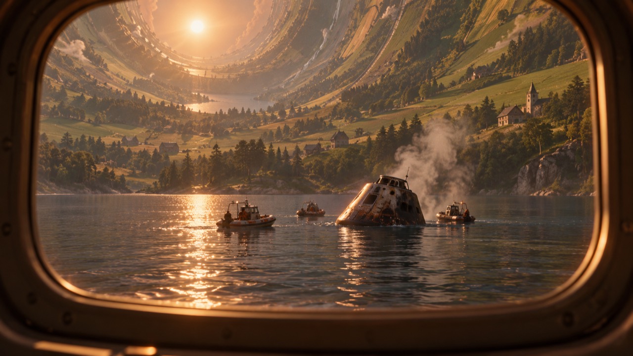 The capsule in Usma Lake